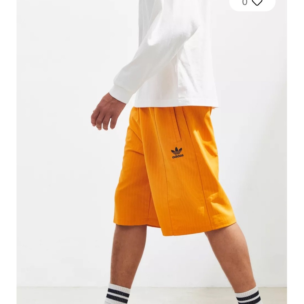 Urban Outfitters adidas pinstripe pintuck shorts